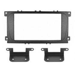Рамка Ford Focus 2 re-style, Mondeo 07+, S-Max, Galaxy new 2DIN silver/Black (крепеж)